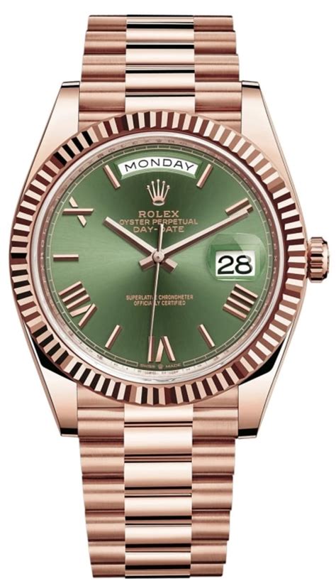 Rolex olive green face